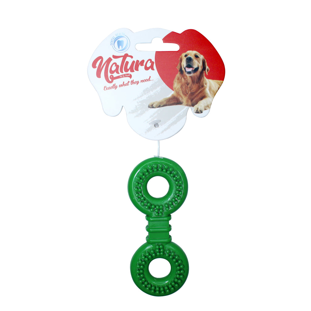 Jucărie pentru câini – Natura Plastic Barbed Ring Bone Dog Toy (12,5 cm)