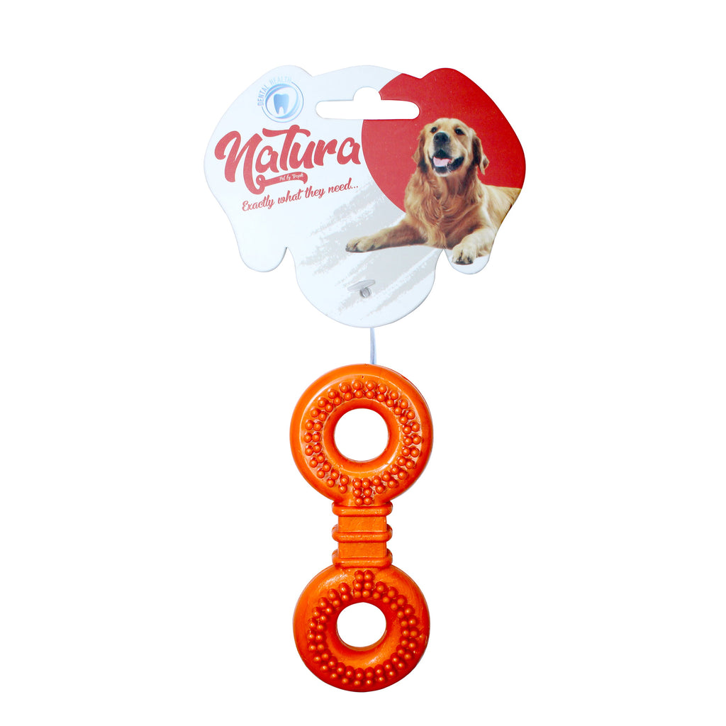 Jucărie pentru câini – Natura Plastic Barbed Ring Bone Dog Toy (12,5 cm)
