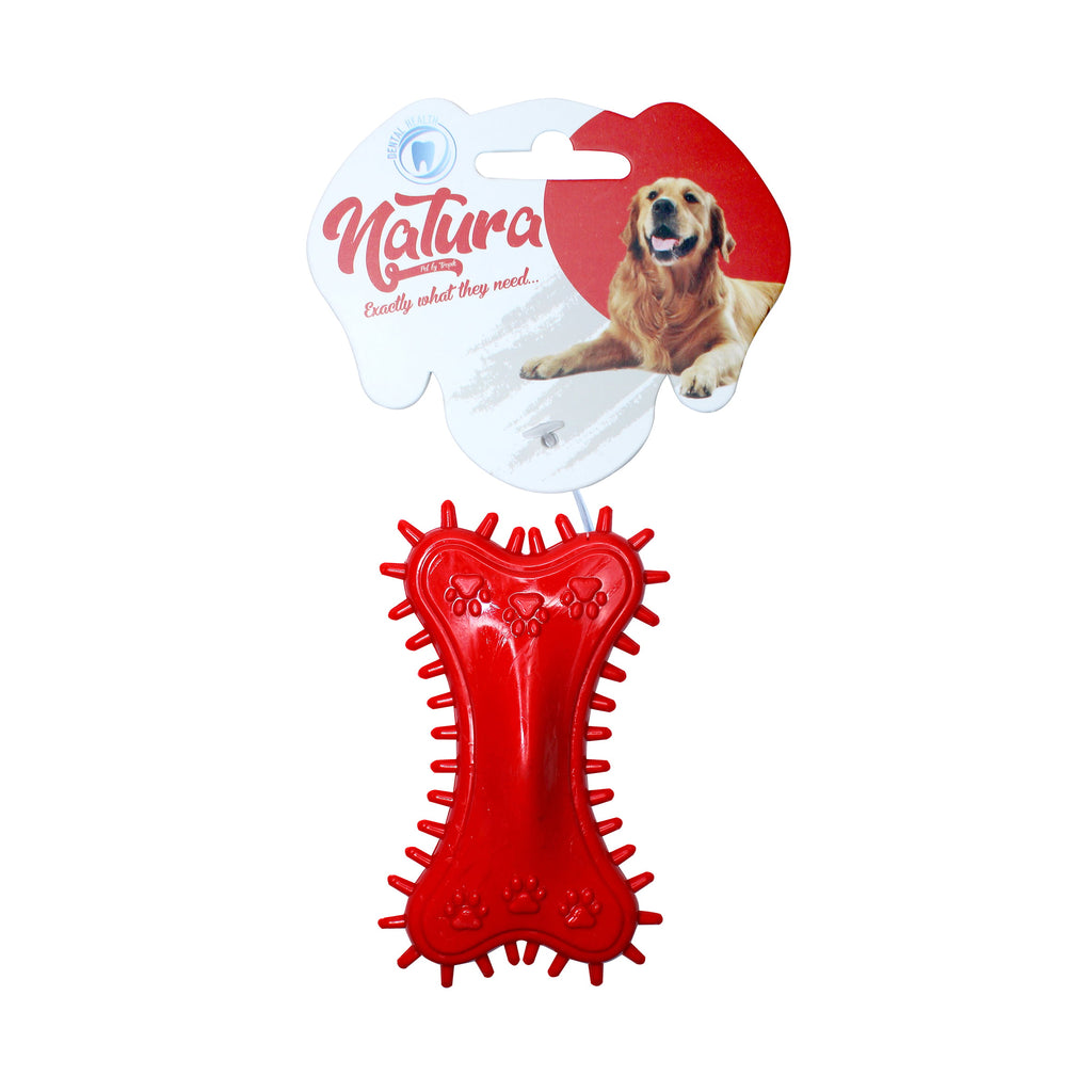 Kutyajáték – Natura Plastic Tüskés Mancsmintás Csont Kutyajáték (11 cm)