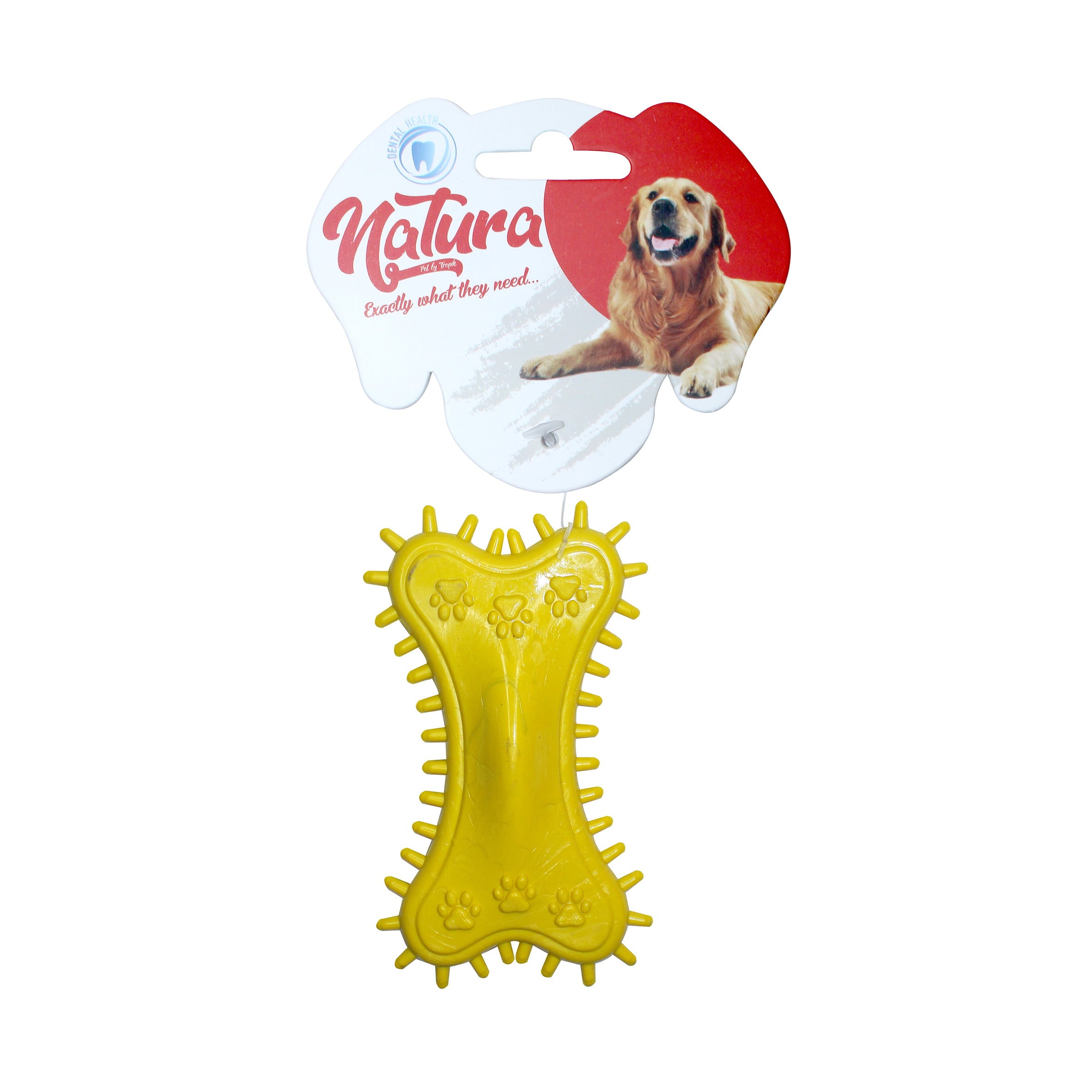 Kutyajáték – Natura Plastic Tüskés Mancsmintás Csont Kutyajáték (11 cm)