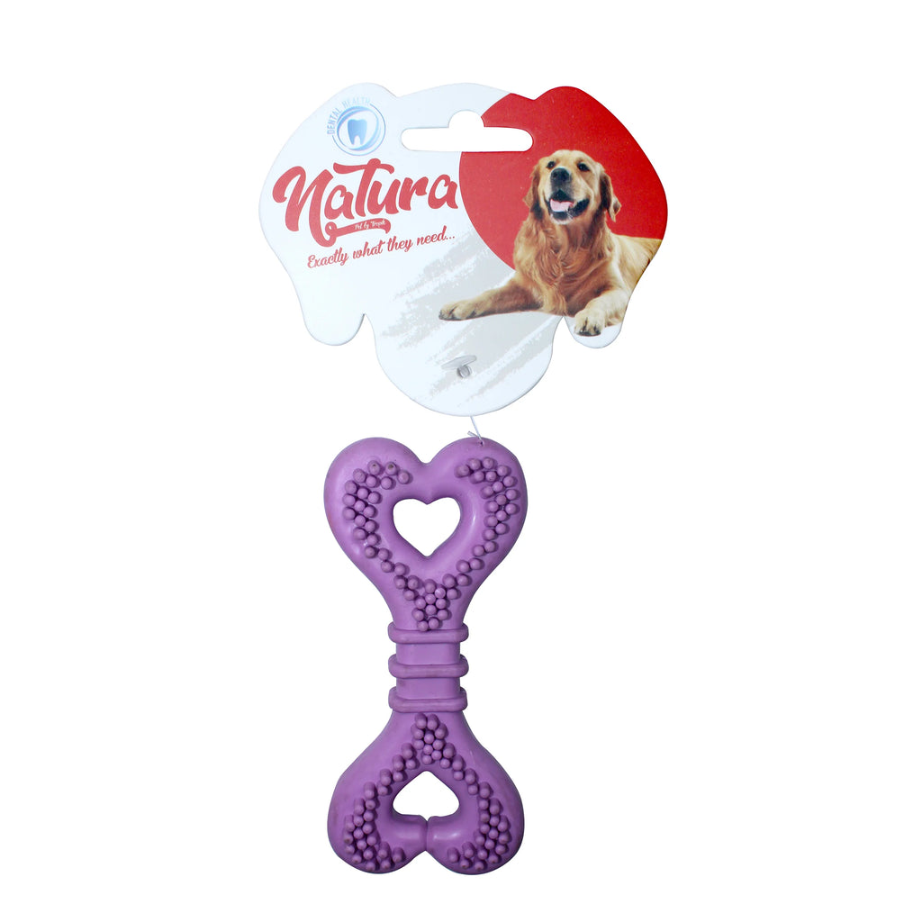 Jucărie pentru câini – Natura Plastic Heart Bone Dog Toy (12,5 cm)