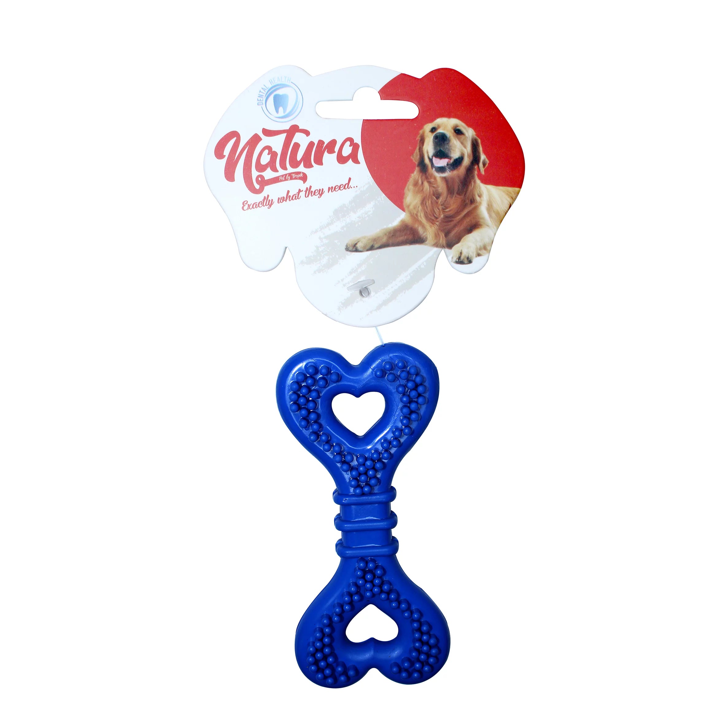 Jucărie pentru câini – Natura Plastic Heart Bone Dog Toy (12,5 cm)