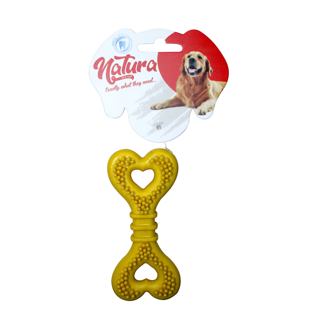 Jucărie pentru câini – Natura Plastic Heart Bone Dog Toy (12,5 cm)