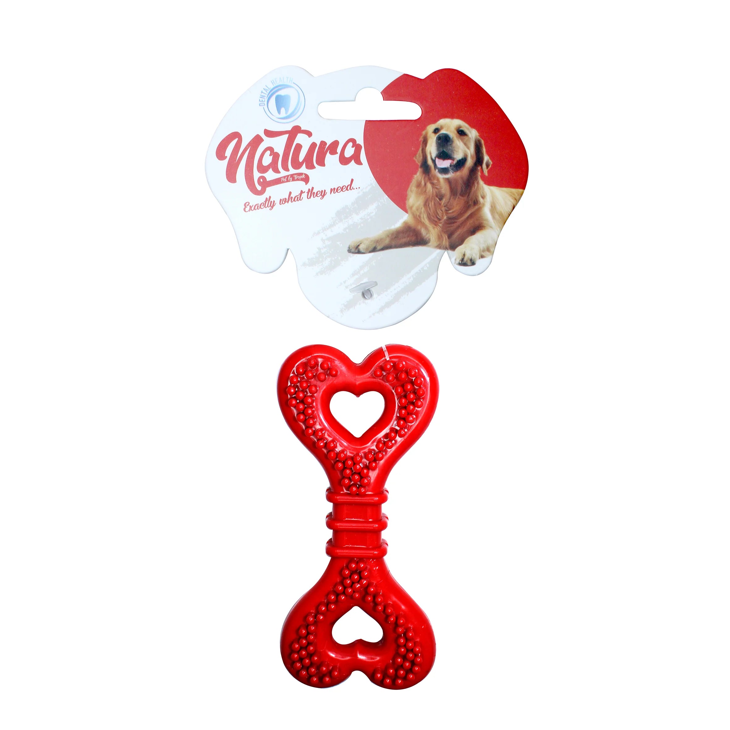 Jucărie pentru câini – Natura Plastic Heart Bone Dog Toy (12,5 cm)
