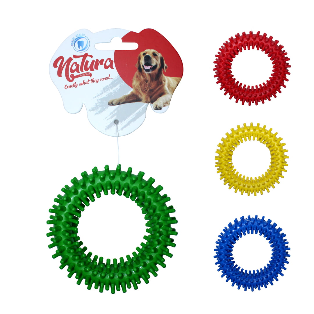Jucărie pentru câini – Natura Plastic Barbed Ring Dog Toy (10 Cm)