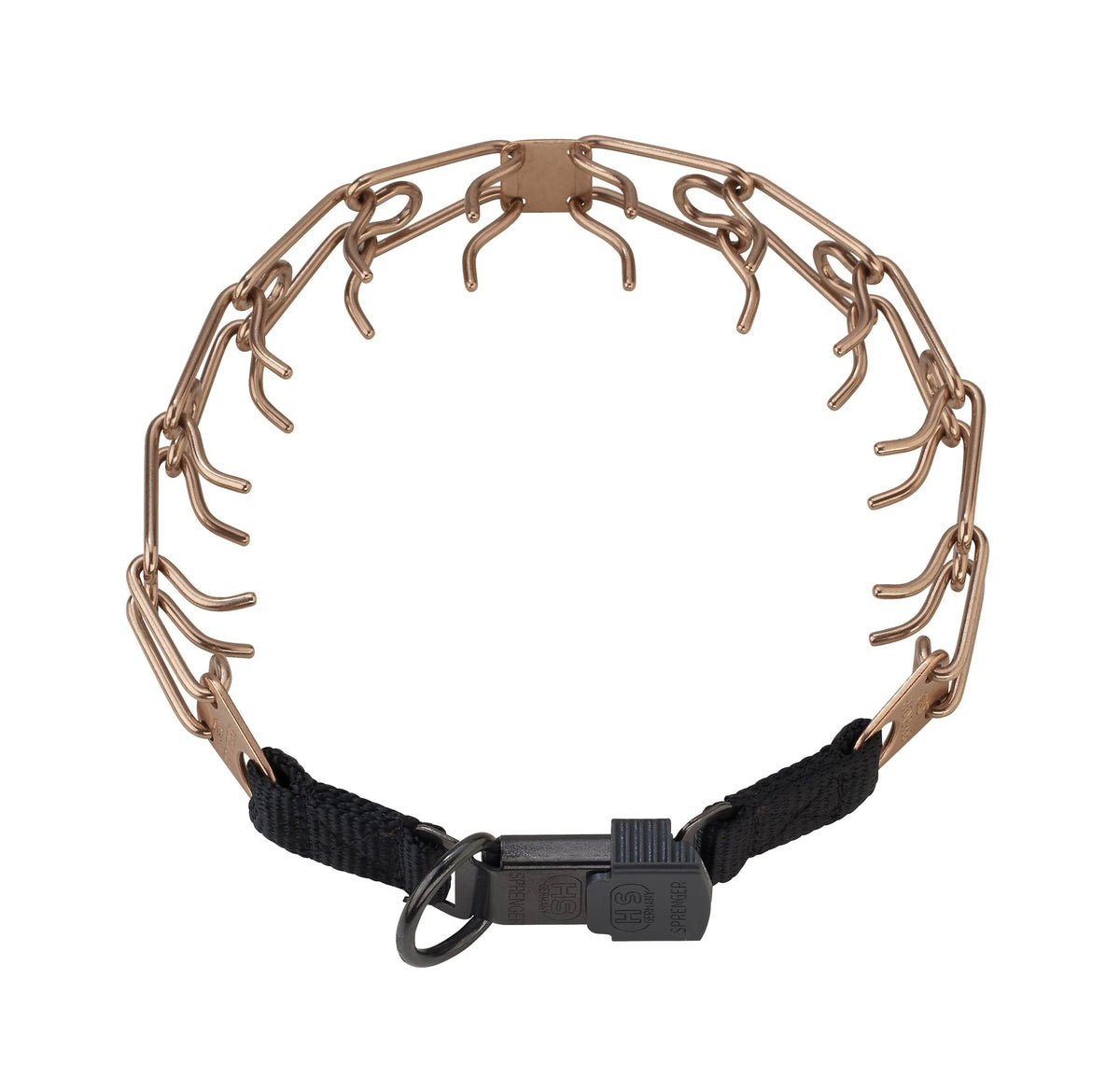 Zgardă de dresaj Sprenger ULTRA-PLUS cu placă centrală și ClicLock, CUROGAN, 3,2 mm, 52 cm
