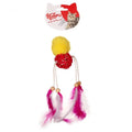 Jucarie pentru pisici – Natura Feathered Plush And Bamboo Ball Cat Toy PTC-007 (25 cm)