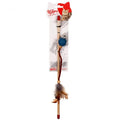 Macskajáték – Natura labda bőr rojtos macskajátékrúd PTC-036 (40 cm)