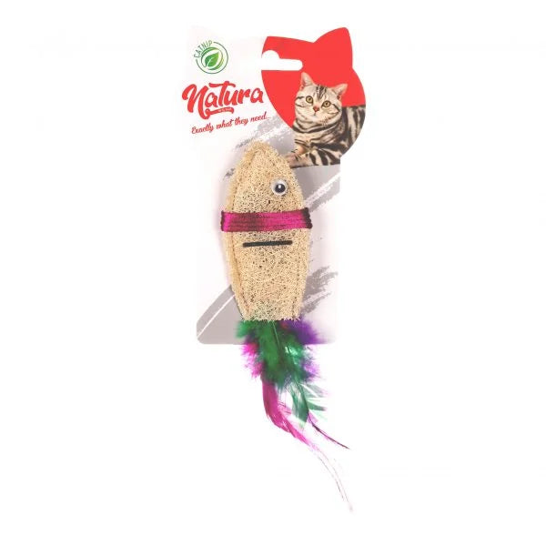 Jucărie pentru pisici – Natura Natural Sponge Fish Cat Toy PTC-049 (15 cm)