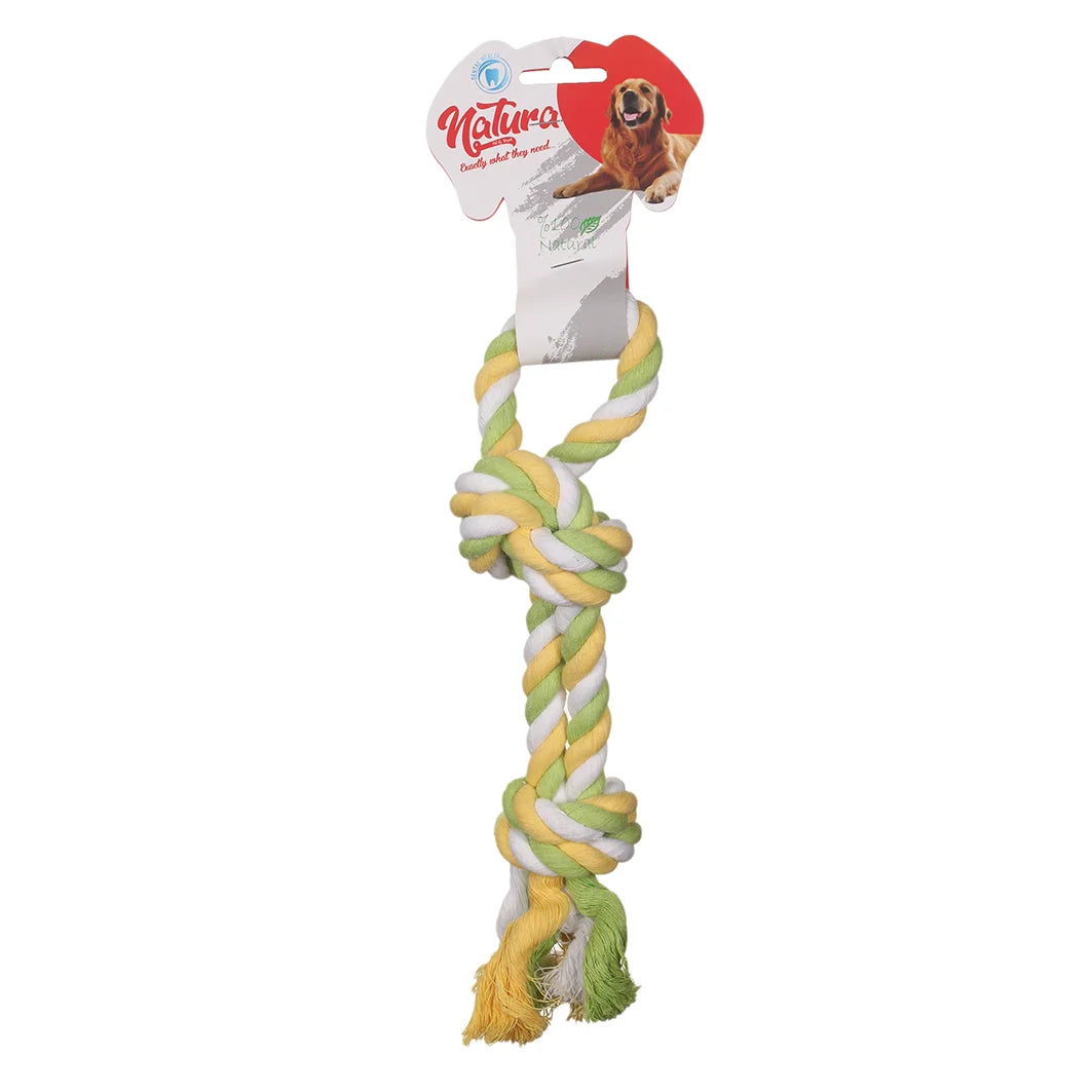 Kutya játék – Natura Knot With Handle Dog Rope Toy PTH-004 (30 cm)