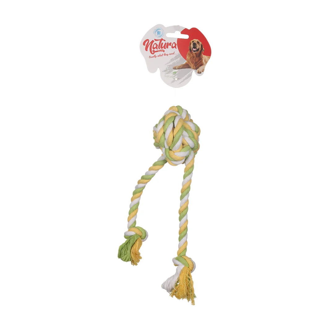 Jucărie pentru câini – Natura Ball With Two Ropes Doy Toy PTH-015 (40 cm)