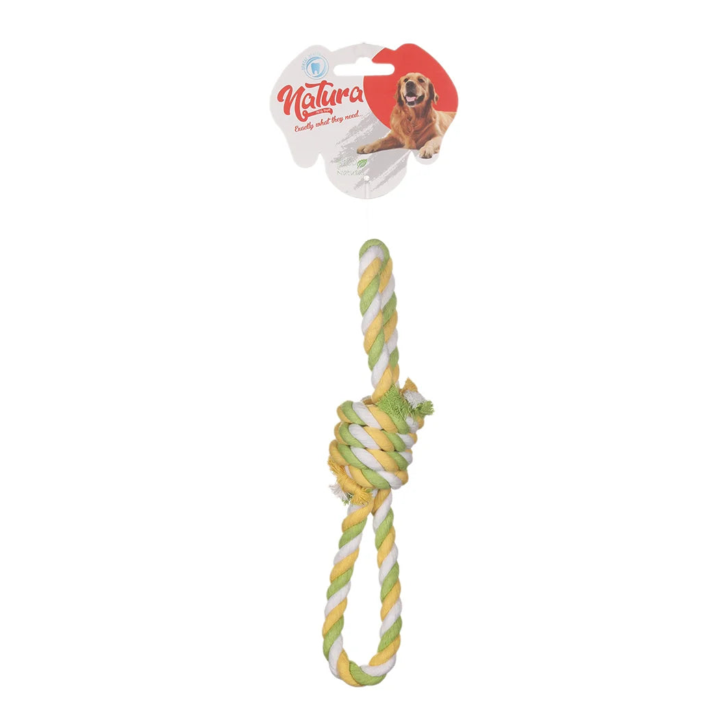 Jucărie pentru câini – Natura Double Handle Mini Dog Rope Toy PTH-026 (25 cm)
