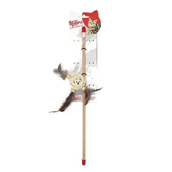 Jucărie pentru pisici – Natura Three Bamboo Ball Cat Rod Toy PTC-059 (40 cm)