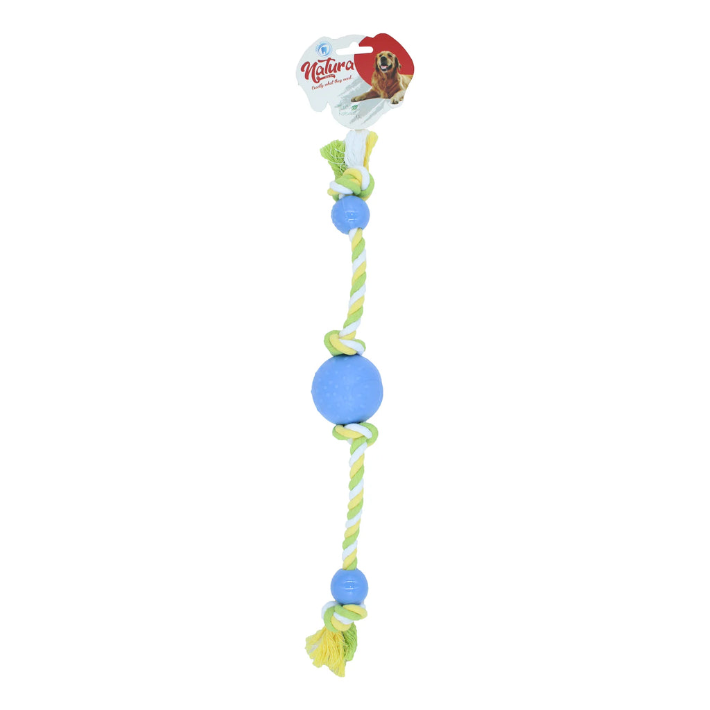 Kutya játék – Natura Triple Ball kutyakötél játék két karral PTH-04 (46 cm)