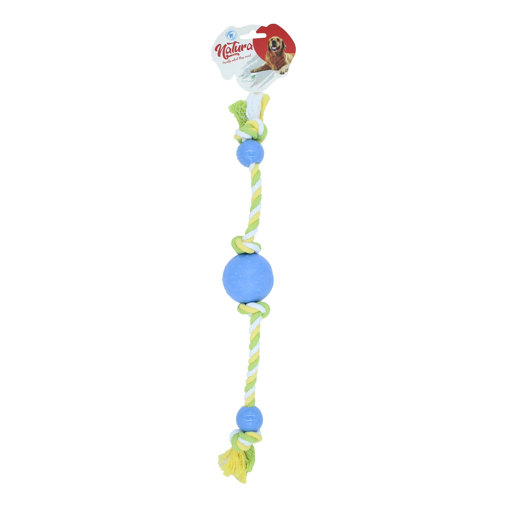 Kutya játék – Natura Triple Ball kutyakötél játék két karral PTH-04 (46 cm)