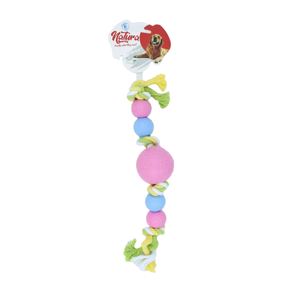 Kutya játék – Natura Rope Dog Toy With Plastic Ball PTH-043 (40 cm)