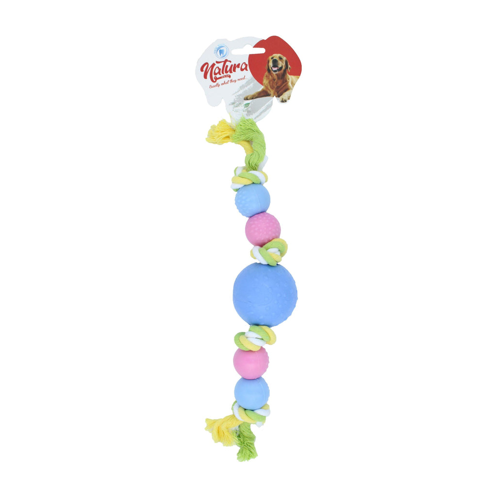 Kutya játék – Natura Rope Dog Toy With Plastic Ball PTH-043 (40 cm)