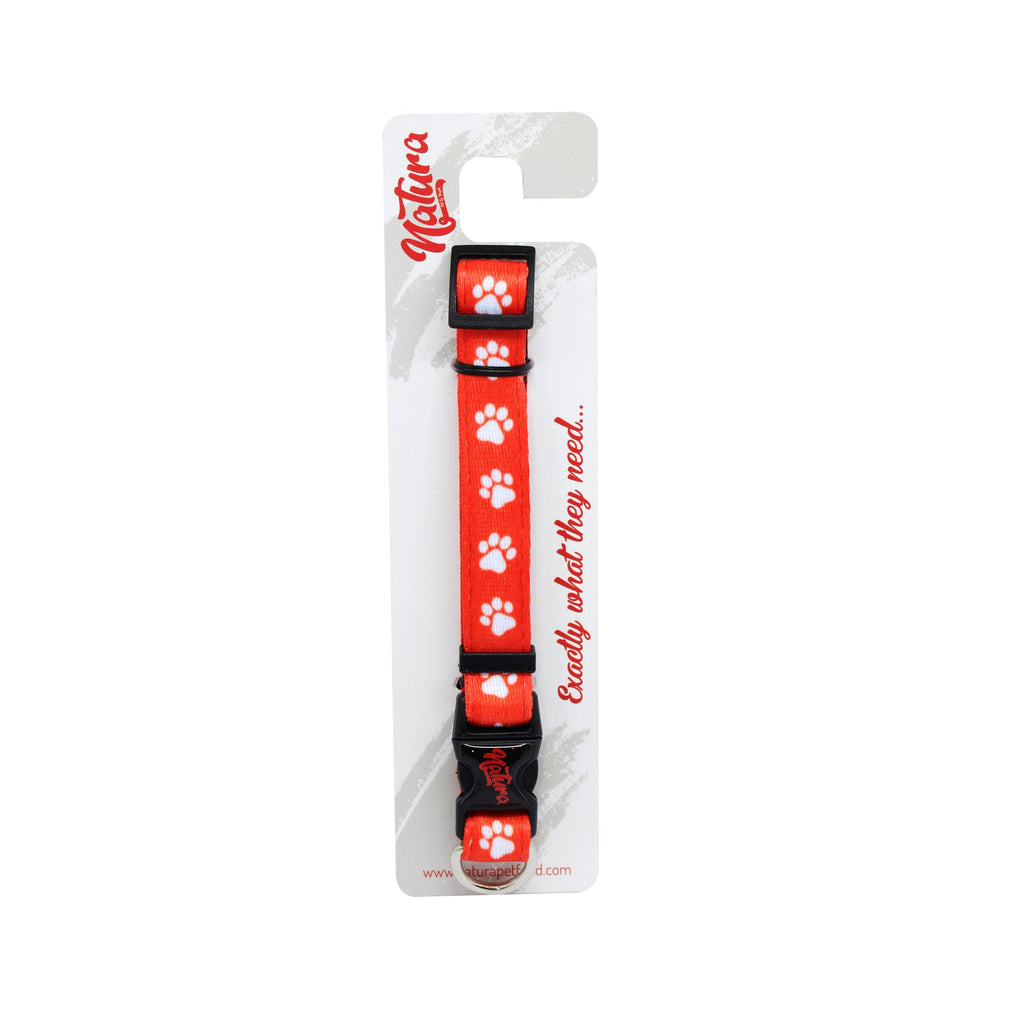Zgărda pentru Caini Natura Dog Collar – Paw Patterned