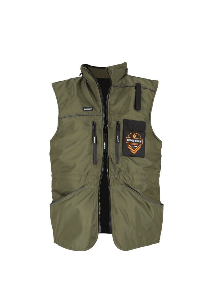 Dingo Gear – Összkomfortos kutyakiképző mellény kapucnival, zöld
