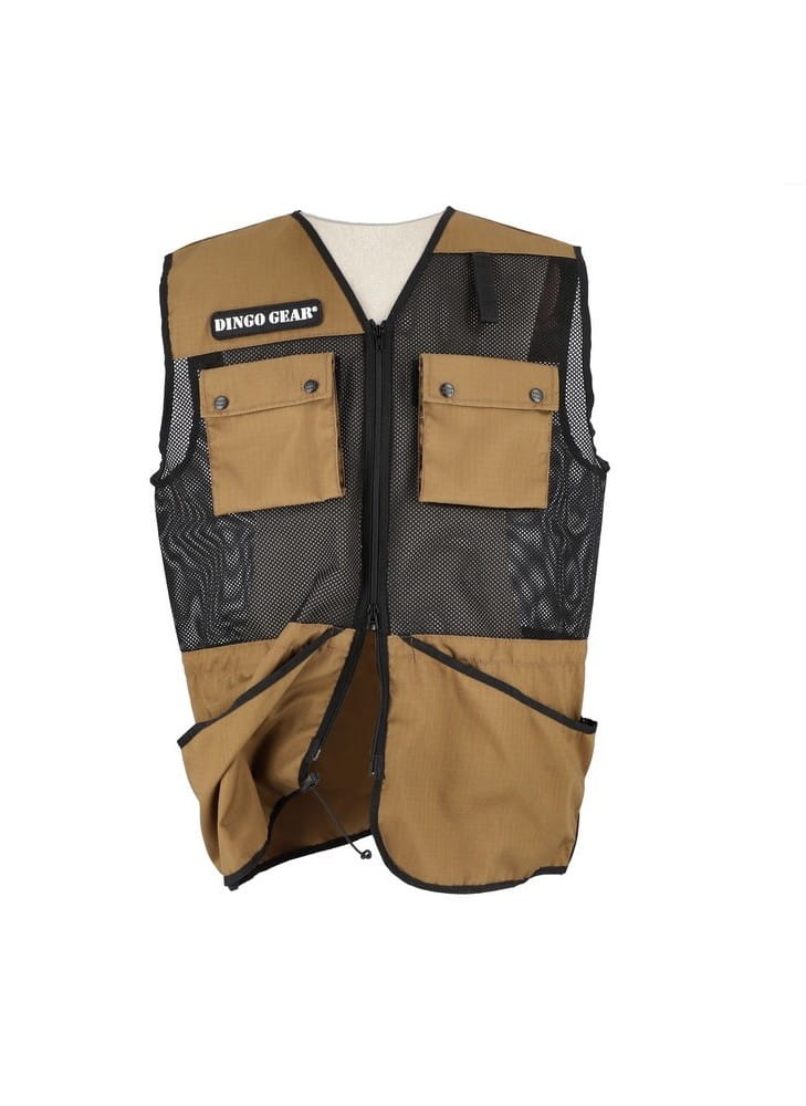 Dingo Gear PRO – hálós kiképzőmellény, coyote brown színben