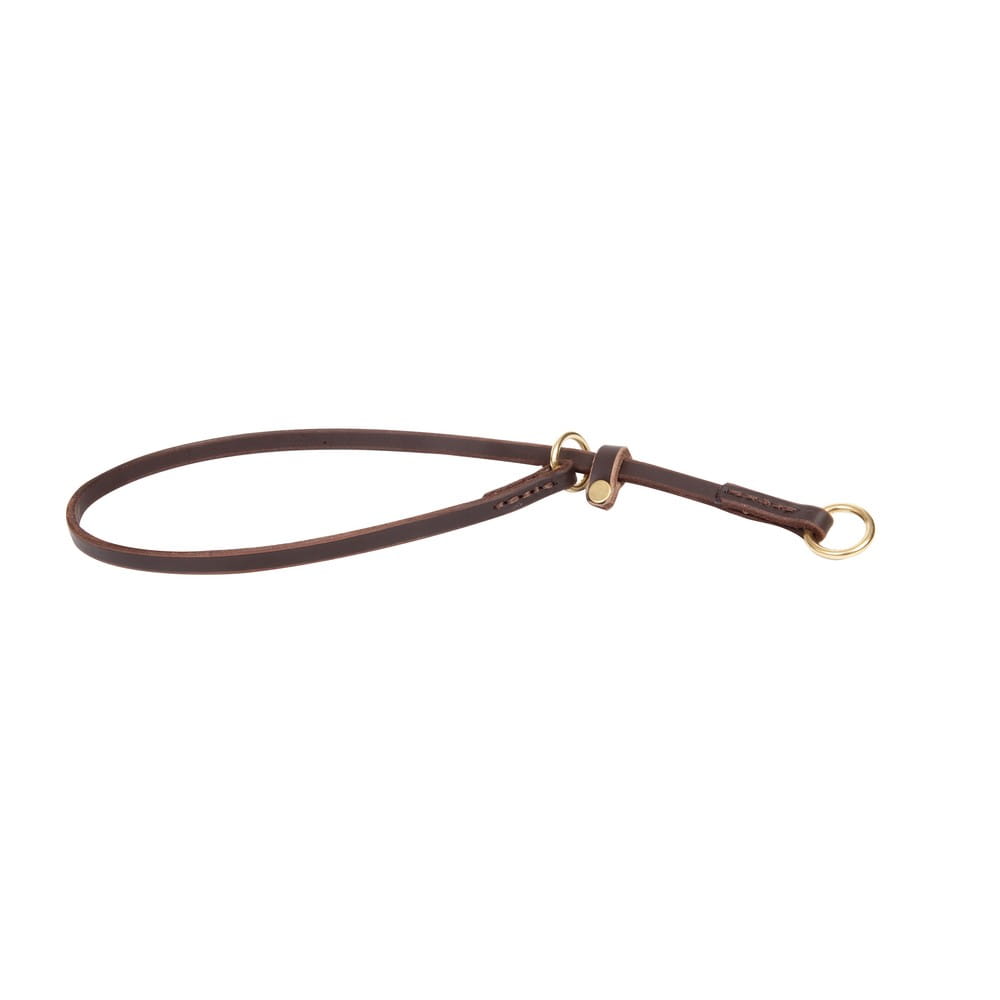 Dingo Gear – Zgardă tip strangulare – Zgardă din piele pentru câini | maro | S–XXXL