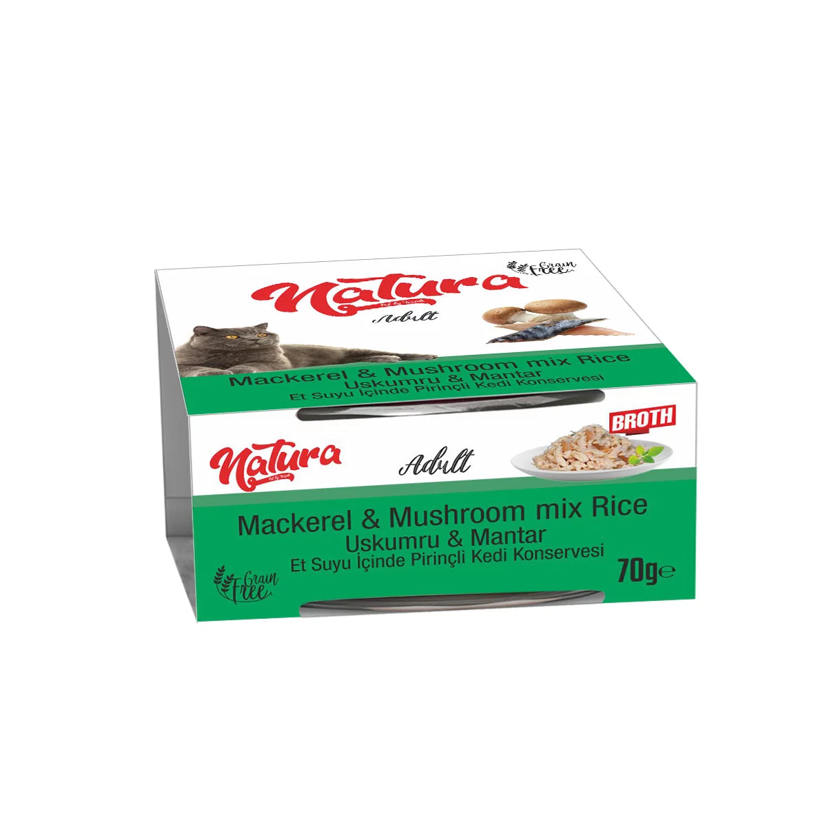 Natura macskakonzerv makréla és gomba szószban 70 g