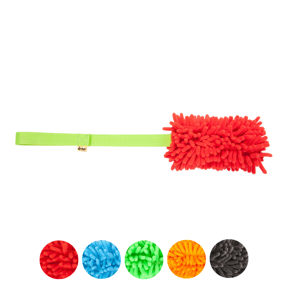Jucărie tip mop pentru tras cu fluier pentru câini