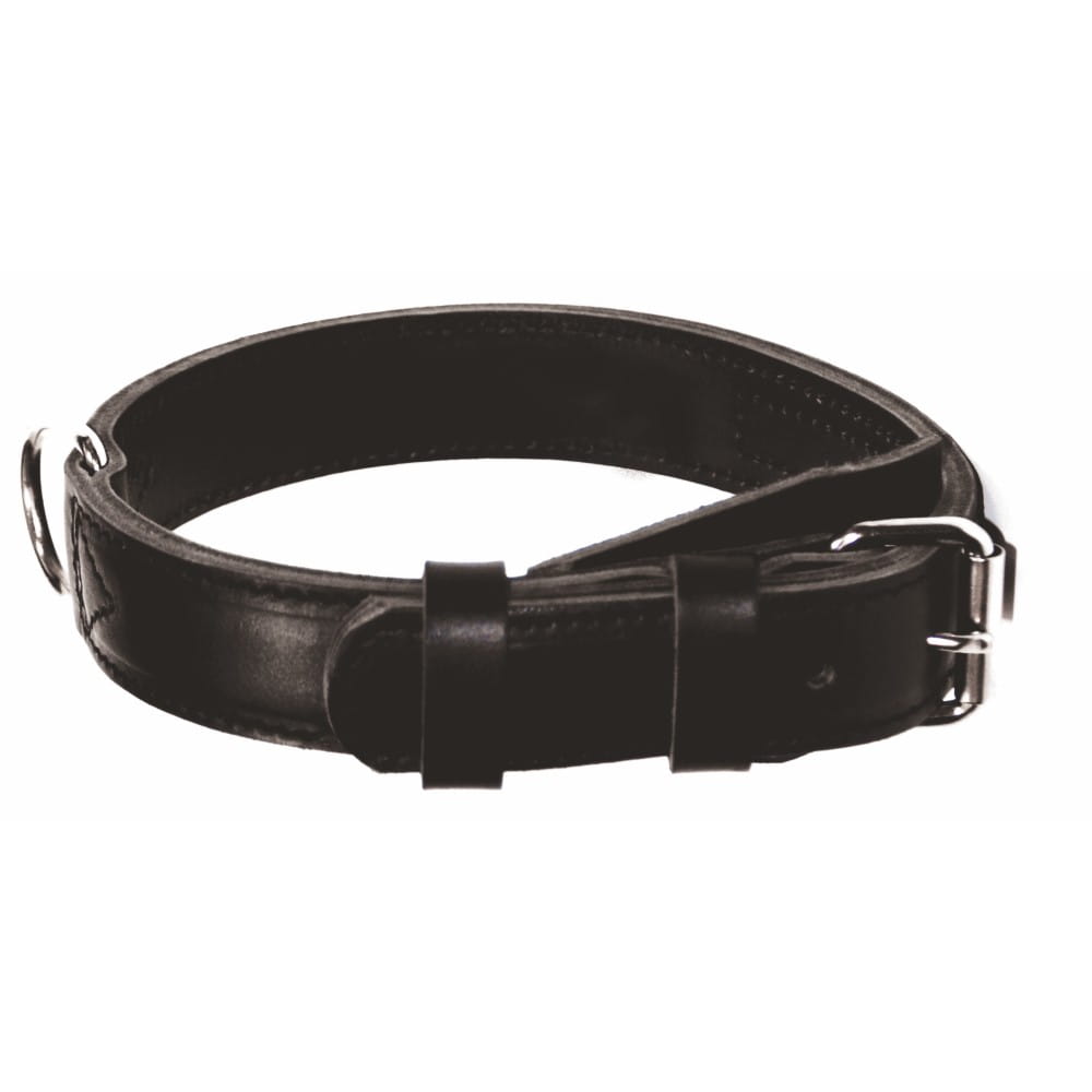Dingo Gear CYWIL – zgardă din piele naturală, culoare neagră