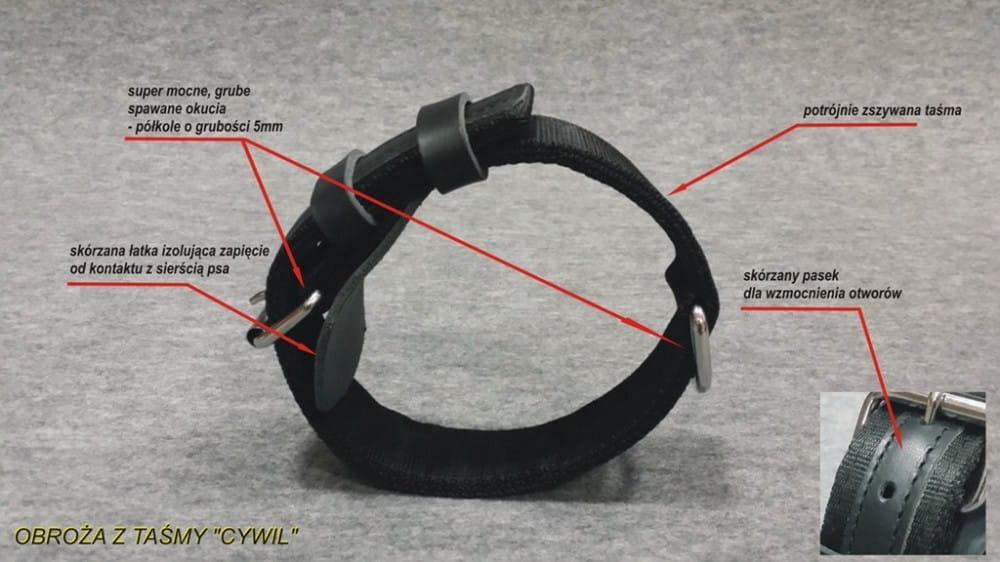 Dingo Gear CYWIL – nyakörv szalagból, fekete színű