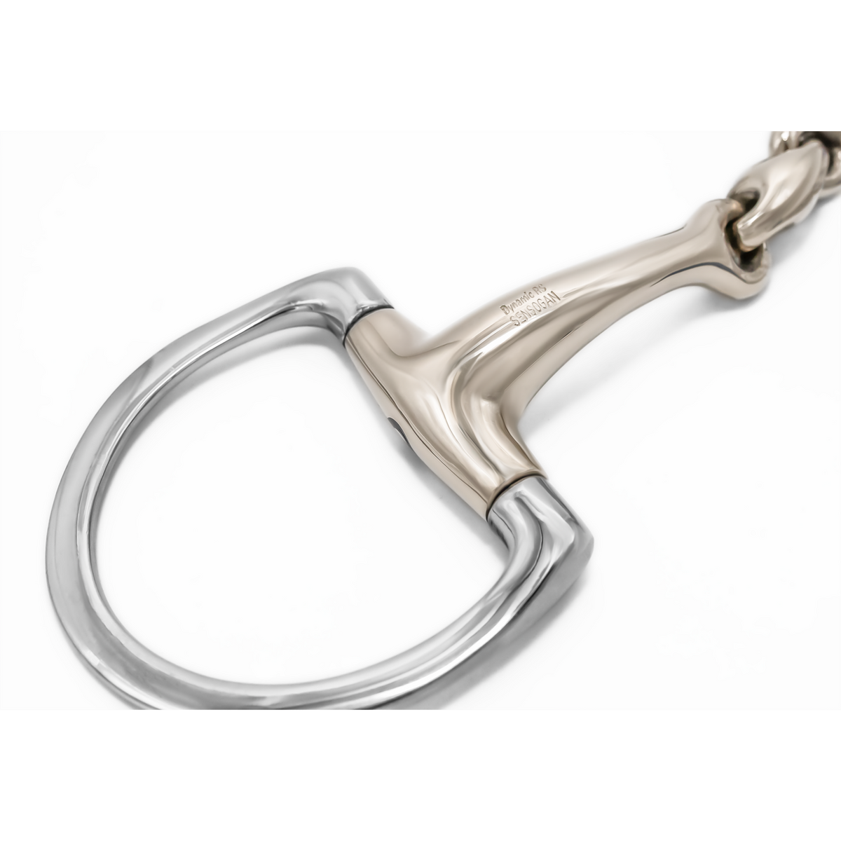 Zăbală Dynamic RS eggbutt cu inele în formă de D, 16 mm, cu o articulație