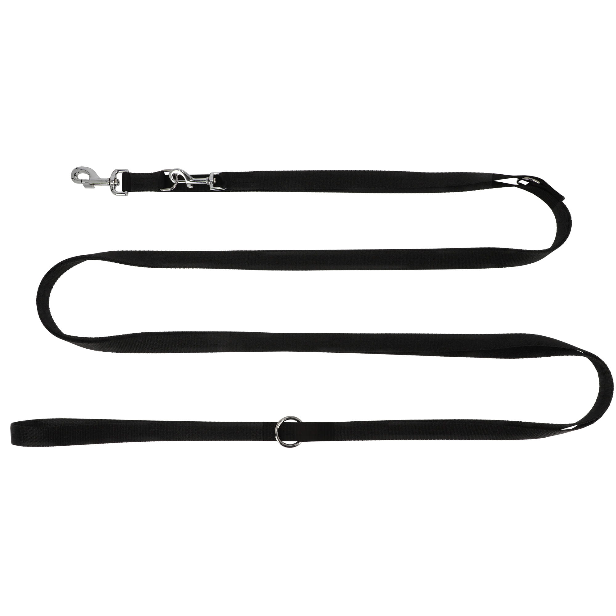 Lesă reglabilă, lungime 300–600 cm, 2,5 cm, neagră