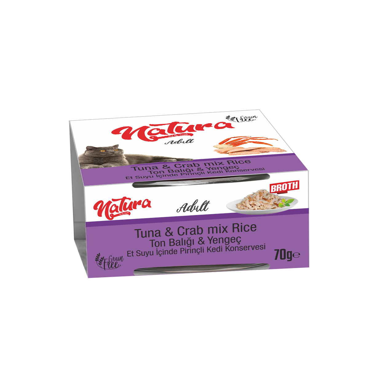 Natura macska konzerv tonhal és rák keverék szószban 70g