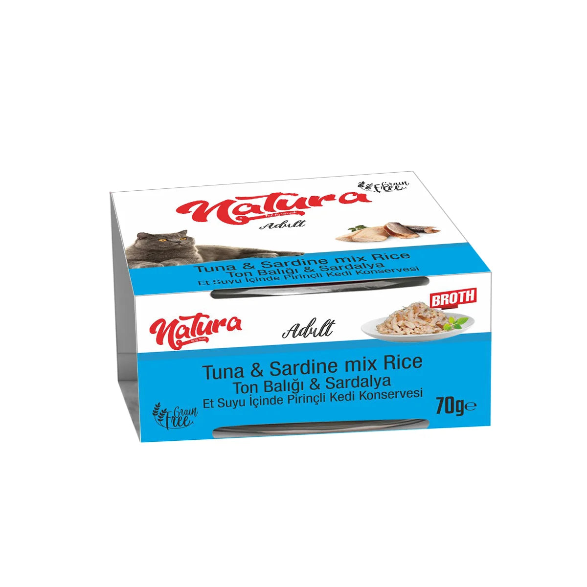 Natura macskakonzerv tonhal és szardínia keverék, szószban, 70 g