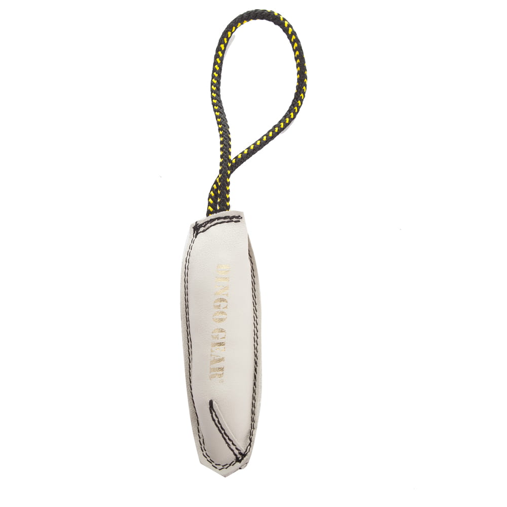 Dingo Gear – jucărie de dresaj din piele „Sausage” 16 × 5 cm, culori mixte
